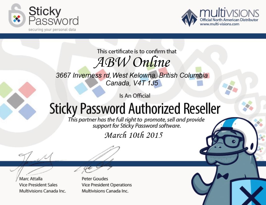 ABWMulti-Visions Sticky Password Reseller Certificate[121363]_1